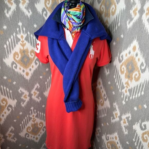 Ralph Lauren Blue Label Big Pony Rugby Collar Polo Dress - Picture 10 of 16